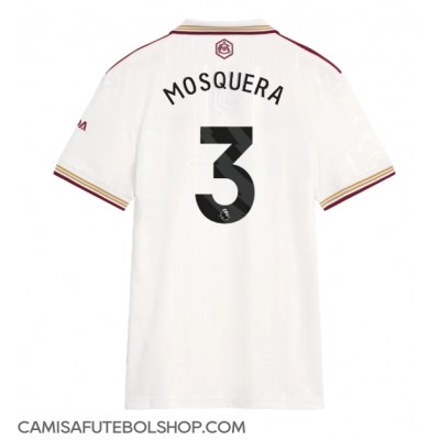 Camisa de time de futebol Arsenal Cristhian Mosquera #3 Replicas 3º Equipamento Feminina 2025-26 Manga Curta Camisa de time de futebol Arsenal Cristhian Mosquera #3 Replicas 3º Equipamento Feminina 2025-26 Manga Curta